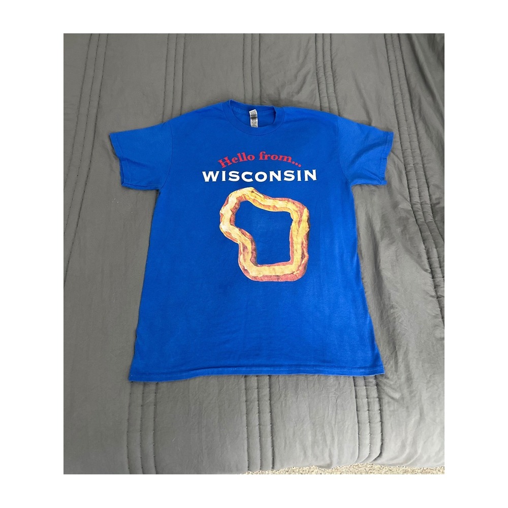 Gildan O&H Danish Bakery Wisconsin Kringle T-Shirt Size Medium Blue